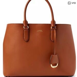 Lauren Ralph Lauren Brown Marcy large tote bag NWT
